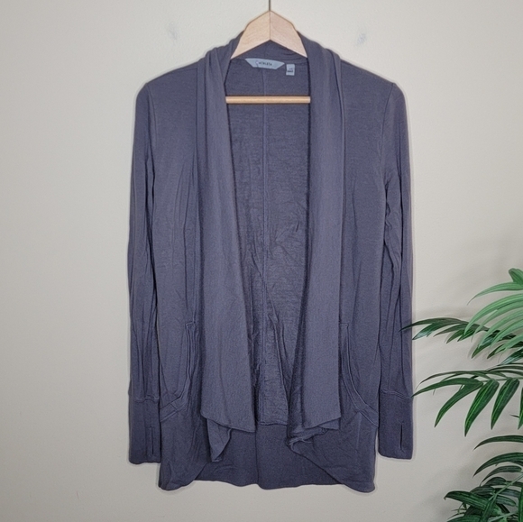 Athleta | Soft Gray Open Front Cardigan Sweater Size XS - Picture 1 of 6